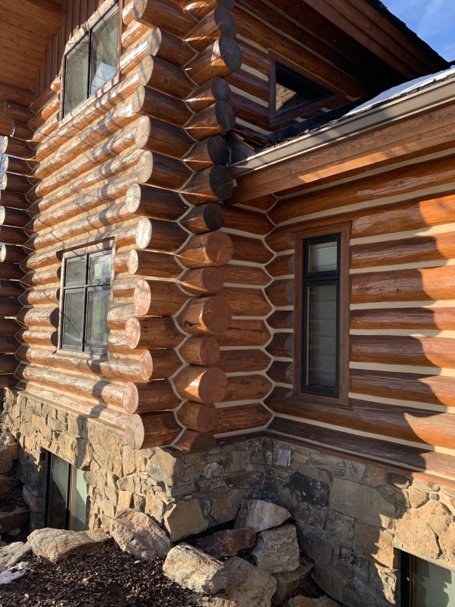 Log home restoration in Jackson Hole - a completed Log Care project in Teton County, Wyoming