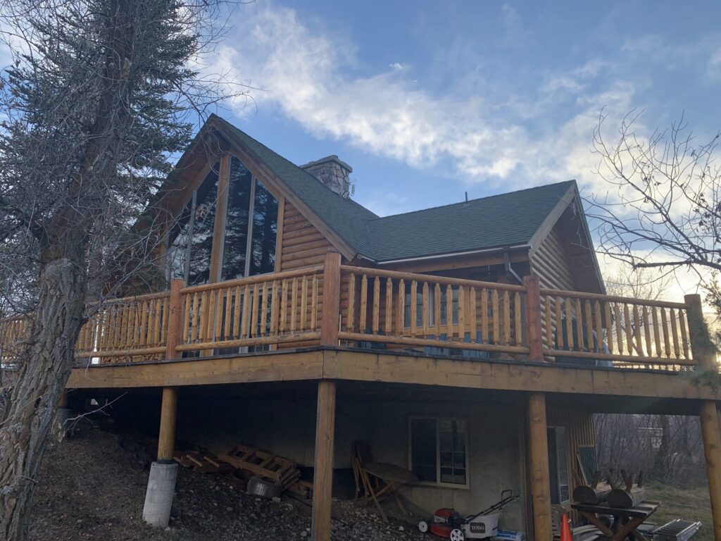 Log home restoration in Teton County, Wyoming — Jackson Hole area log home