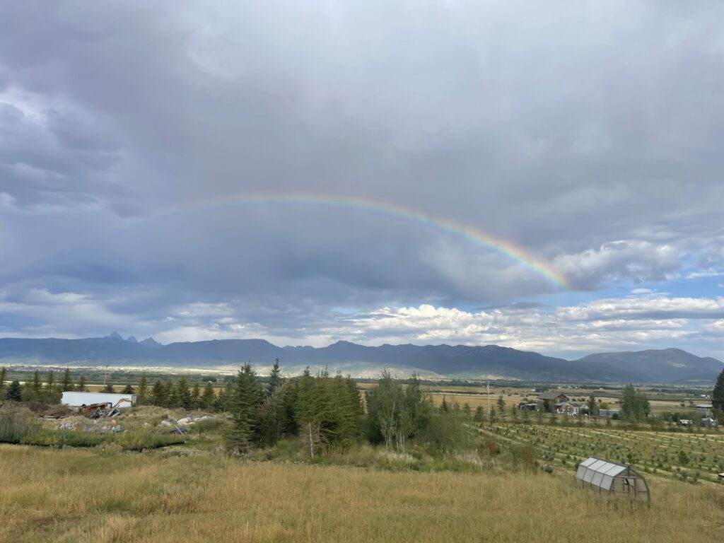 Rainbow over Victor, Idaho — Log Care provides log home restoration in Teton Valley from its Victor shop